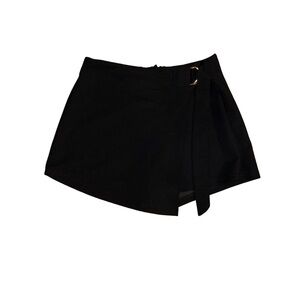 SHEIN Black Wrap Skort With Belt– Size Small
